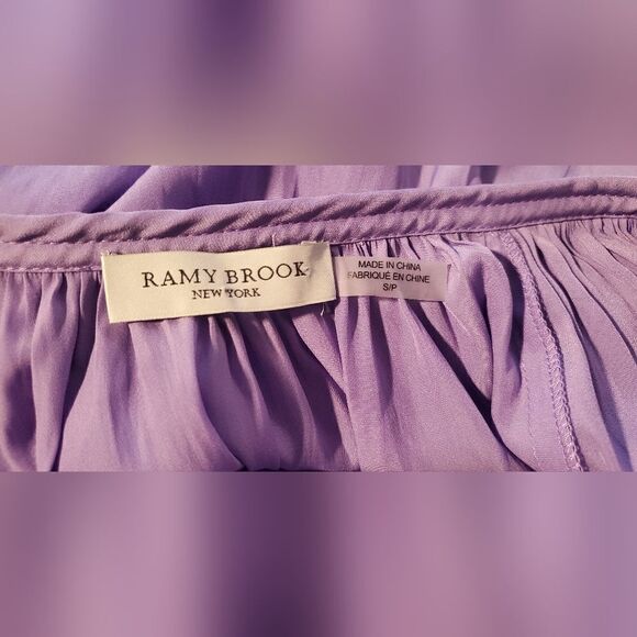 Ramy Brook Brin Tassel Tie Neck Dress Women’s Purple Orchid Lilac – Boho Chic - Picture 10 of 14